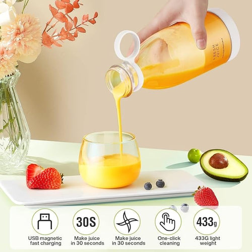 Portable Fresh Juice Blender – USB Rechargeable, Lightweight & Easy to Clean